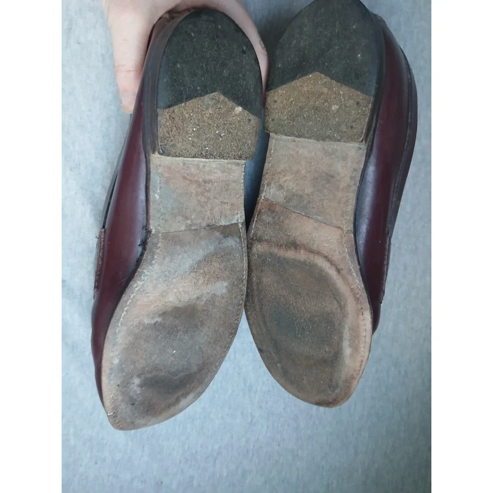 Bass Weejuns Mens 10.5 D Leather Oxblood Loafers Casual Work Dress Slip On